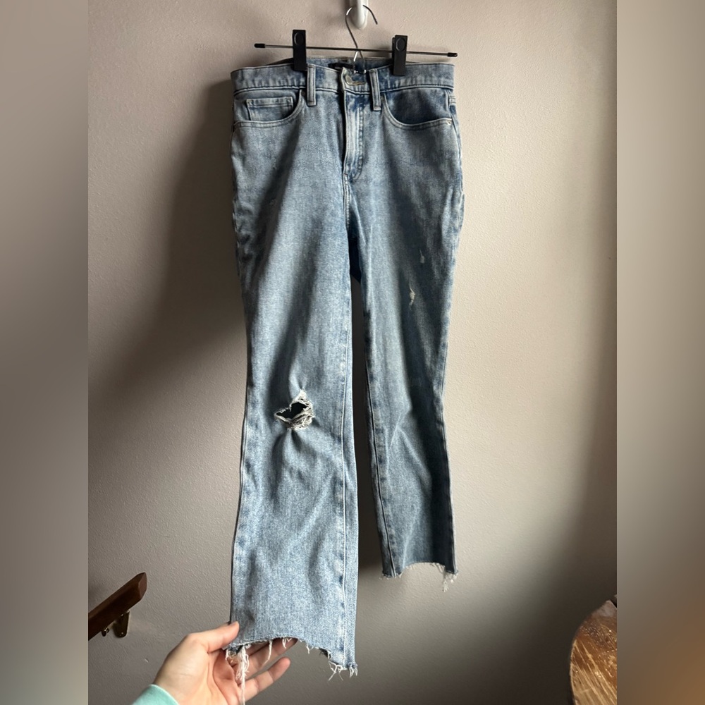 Banana Republic Slim High Rise Distressed Jeans